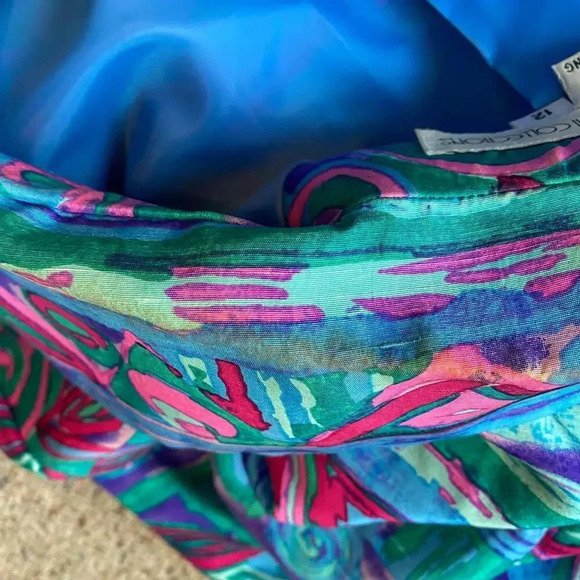 Anne Crimmins for Umi Collections Y2K 100% Silk Matching Blazer & Skirt Lady 12 - Picture 9 of 10